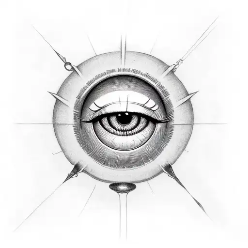 eye of Horus with script and basketball tattoo design idea