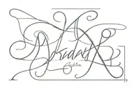 "brady austin" script tattoo tattoo design idea
