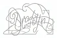 "brady austin" script tattoo tattoo design idea