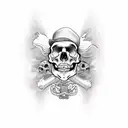 doc holliday skull tattoo design idea