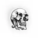 doc holliday skull tattoo design idea