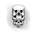 doc holliday skull tattoo design idea
