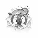 raft on river tattoo design idea