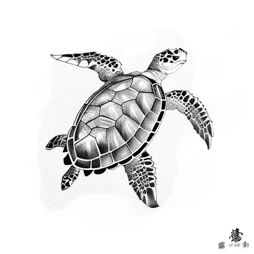 sea turtle majestic tattoo design idea