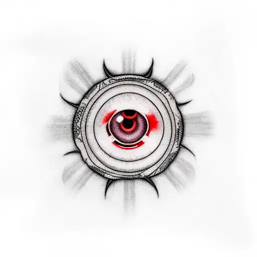 Obito Uchiha with a realistic portrayal of Sharingan kamuy tattoo design idea