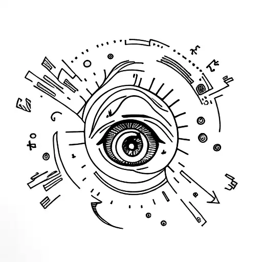 blurry eyes tattoo design idea