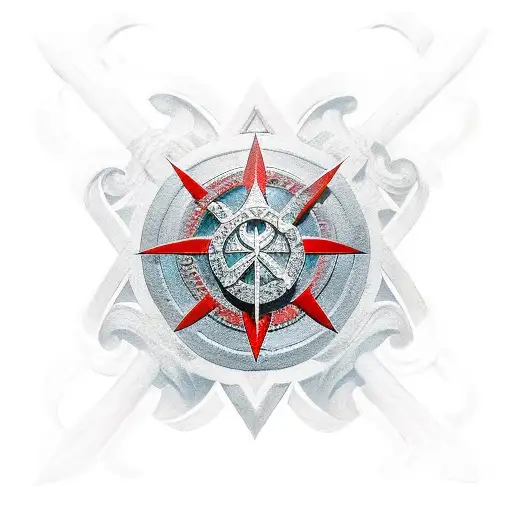 templar shield tattoo design idea