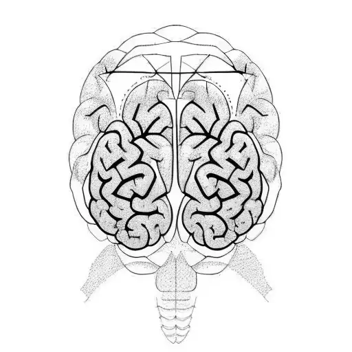 brain diagram tattoo design idea
