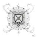 templar shield tattoo design idea