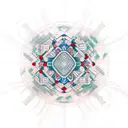 neural network mixed with digital network tattoo design idea
