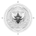 black and white templar shield  tattoo design idea