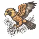 bearded vulture  tattoo design idea