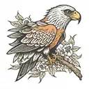 bearded vulture  tattoo design idea