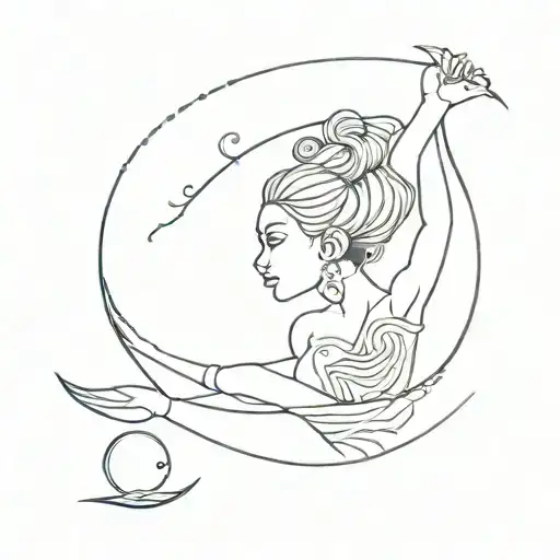 yemaya orisha upper arm tattoo design idea