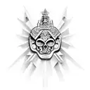 itzamna mayan god tattoo design idea