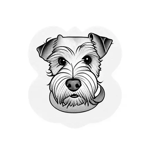 banjo schnauzer  tattoo design idea