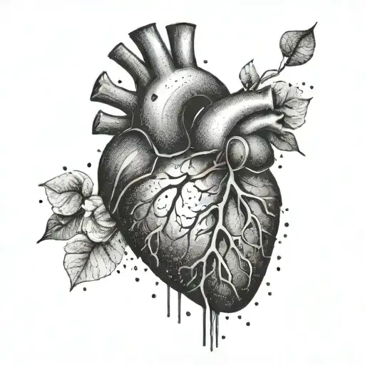 broken heart tattoo design idea