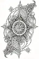 nine realmsand web of wyrd   tattoo design idea