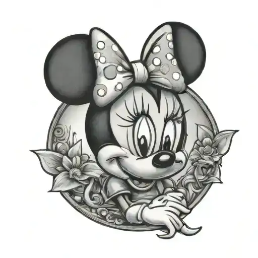 minnie mouse tattoo design idea