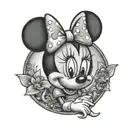 minnie mouse tattoo design idea