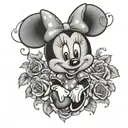 minnie mouse tattoo design idea