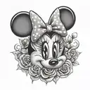 minnie mouse tattoo design idea