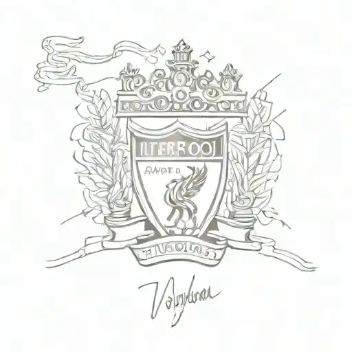 liverpool tattoo with ynwa tattoo design idea