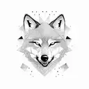 angry alpha wolf tattoo design idea