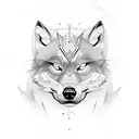angry alpha wolf tattoo design idea