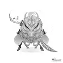 workaholic tattoo design idea