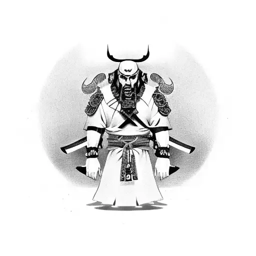 oso samurai  tattoo design idea