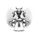 oso samurai  tattoo design idea