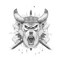 oso samurai  tattoo design idea