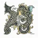 Leo Pisces tattoo design idea