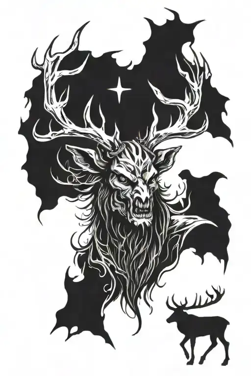 wendigo tattoo design idea