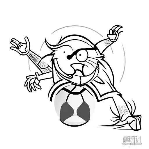 A minimalist tattoo of a basketball player in action tattoo design idea