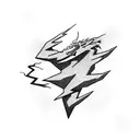 Lightning Bolts around a dragon tattoo design idea