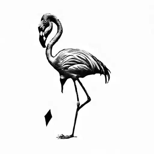 a flamingo tattoo design idea