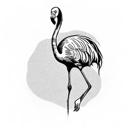flamingo tattoo design idea