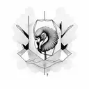 flamingo tattoo design idea