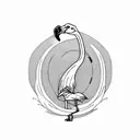 flamingo tattoo design idea