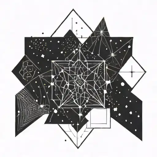 Stars Meteors tattoo design idea