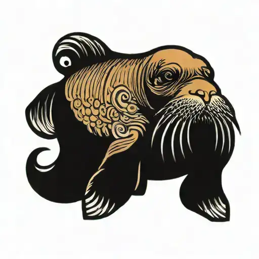 Walrus tattoo design idea
