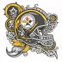 Steelers logo with Paul  tattoo design idea