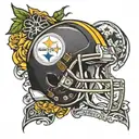 Steelers logo with Paul  tattoo design idea