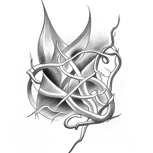 Full arm tattoo thorn vine tattoo design idea