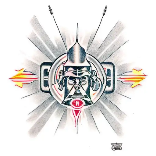 Jedi, man, warrior, light saber tattoo design idea