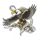 eagle death spiral tattoo design idea