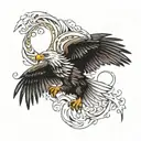 eagle death spiral tattoo design idea