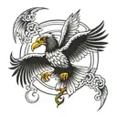 eagle death spiral tattoo design idea